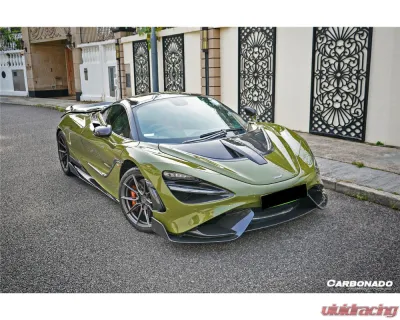 Carbonado Carbon Fiber Front Bumper for McLaren 720S 2017-2022, 765LT-Style - DRYPCF720S-MAN765-FB-SET