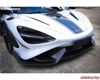 Carbonado Carbon Fiber Front Bumper for McLaren 720S 2017-2022, 765LT-Style - DRYPCF720S-MAN765-FB-SET
