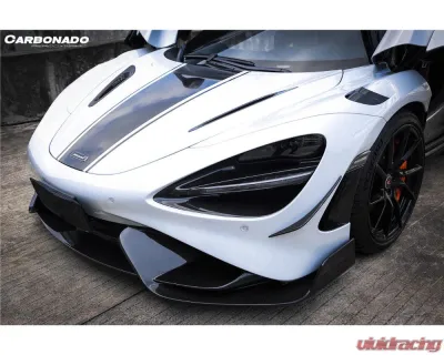 Carbonado Carbon Fiber Front Bumper for McLaren 720S 2017-2022, 765LT-Style - DRYPCF720S-MAN765-FB-SET