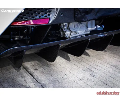 Carbonado DryPCF 765LT-Style Rear Bumper w/ Wing McLaren 720S 2017-2022 - DRYPCF720S-MAN765-RB-SET
