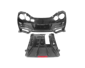 Carbonado DryPCF TS Style Rear Bumper w/ Diffuser Nissan GTR R35 2008-2022