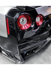Carbonado DryPCF TS Style Rear Bumper w/ Diffuser Nissan GTR R35 2008-2022                                     - DRYPCF8354TS-RB - Image 13