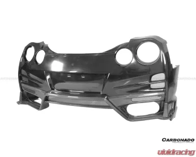 Carbonado DryPCF TS Style Rear Bumper w/ Diffuser Nissan GTR R35 2008-2022 - DRYPCF8354TS-RB