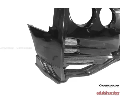 Carbonado DryPCF TS Style Rear Bumper w/ Diffuser Nissan GTR R35 2008-2022 - DRYPCF8354TS-RB