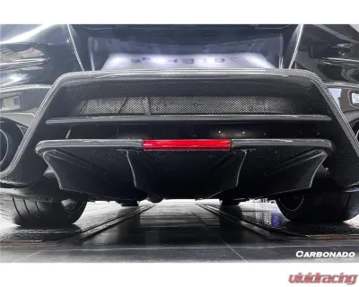 Carbonado DryPCF TS Style Rear Bumper w/ Diffuser Nissan GTR R35 2008-2022 - DRYPCF8354TS-RB