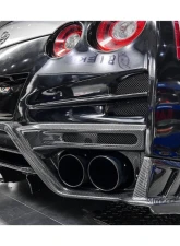Carbonado DryPCF TS Style Rear Bumper w/ Diffuser Nissan GTR R35 2008-2022                                     - DRYPCF8354TS-RB - Image 10