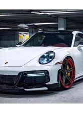 Carbonado DryPCF TA Style Front Bumper for 2020-2023 Porsche 911/992 Turbo S                                     - DRYPCF992Turbo-MAN-TA-FB - Image 11