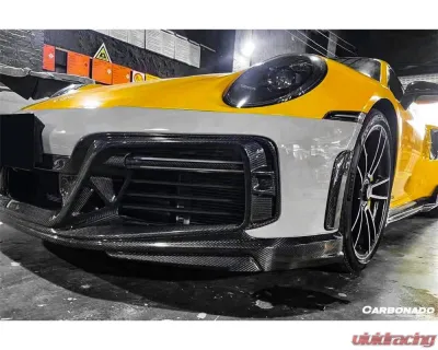 Carbonado DryPCF TA Style Front Bumper for 2020-2023 Porsche 911/992 Turbo S - DRYPCF992Turbo-MAN-TA-FB