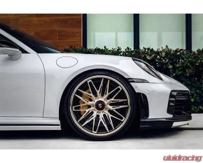 Carbonado DryPCF TA Style Front Bumper for 2020-2023 Porsche 911/992 Turbo S - DRYPCF992Turbo-MAN-TA-FB