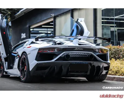 Carbonado DryFGPCF SVJ Style Engine Hood & Wing Lamborghini Aventador 2011-2021 - DRYFGPCFLP700SVJOD-EH-SET