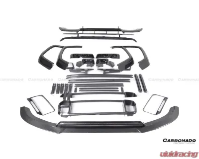 Mercedes-Benz G-Class 2018-2024 Carbonado Dry Carbon Full Body Kit BR-G900 Style - DRYFGPCFW464-OD-BRFBK+BG900FLK