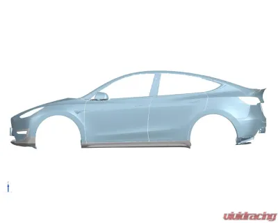 Carbonado DryCF AD Style Side Skirts Tesla Model Y 2020-2024 - DryCFModelY-MAN-AD-SS