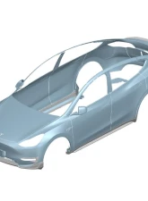 Carbonado DryCF AD Style Side Skirts Tesla Model Y 2020-2024                                     - DryCFModelY-MAN-AD-SS - Image 3