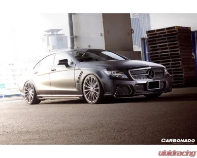 Mercedes-Benz Carbonado FRP WD Style Front Bumper w/ LED 2010-2017 CLS-Class W218 - FB033182
