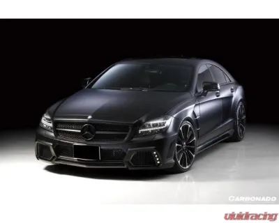 Mercedes-Benz Carbonado FRP WD Style Front Bumper w/ LED 2010-2017 CLS-Class W218 - FB033182