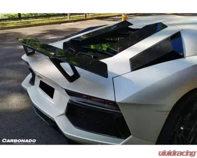 Lamborghini Aventador Carbonado DryCF OTC Style Trunk Spoiler Wing 2011-2022 - DRYCF5900NOTCII-W
