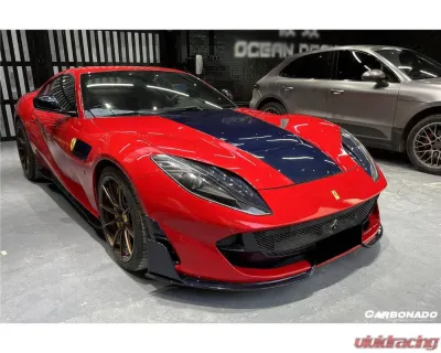 Ferrari 812 Superfast | GTS 2018+ Carbonado DRY Carbon Fiber Front Bumper Side Vents - FGDRYCFOD-812MSY-FBSV