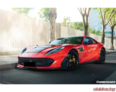 Ferrari 812 Superfast | GTS 2018+ Carbonado DRY Carbon Fiber Front Bumper Side Vents - FGDRYCFOD-812MSY-FBSV