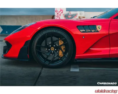 Ferrari 812 Superfast | GTS 2018+ Carbonado DRY Carbon Fiber Front Bumper Side Vents - FGDRYCFOD-812MSY-FBSV