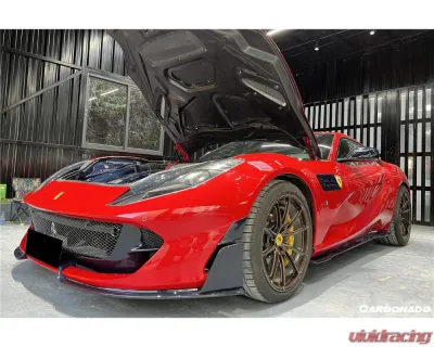 Ferrari 812 Superfast | GTS 2018+ Carbonado DRY Carbon Fiber Front Bumper Side Vents - FGDRYCFOD-812MSY-FBSV