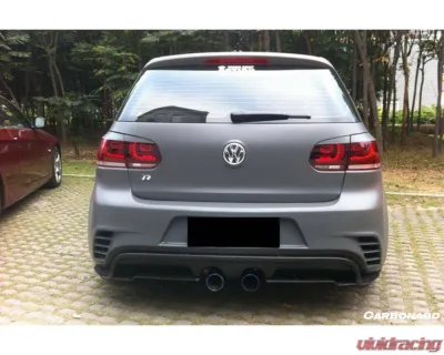 Carbonado FGPCF RZS Style Rear Bmper (Mid Exhaust) Volkswagen Golf | GTI 2010-2013 - FGPCF3820RZS