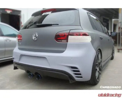 Carbonado FGPCF RZS Style Rear Bmper (Mid Exhaust) Volkswagen Golf | GTI 2010-2013 - FGPCF3820RZS