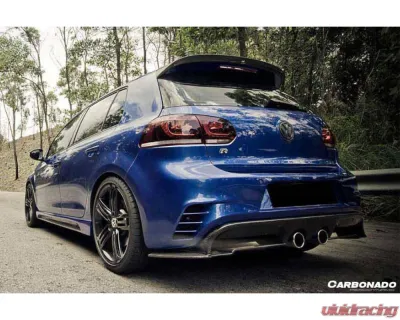 Carbonado FGPCF RZS Style Rear Bmper (Mid Exhaust) Volkswagen Golf | GTI 2010-2013 - FGPCF3820RZS