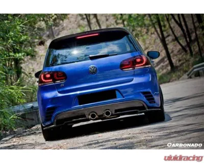 Carbonado FGPCF RZS Style Rear Bmper (Mid Exhaust) Volkswagen Golf | GTI 2010-2013 - FGPCF3820RZS