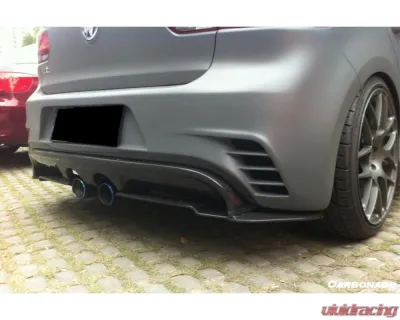 Carbonado FGPCF RZS Style Rear Bmper (Mid Exhaust) Volkswagen Golf | GTI 2010-2013 - FGPCF3820RZS