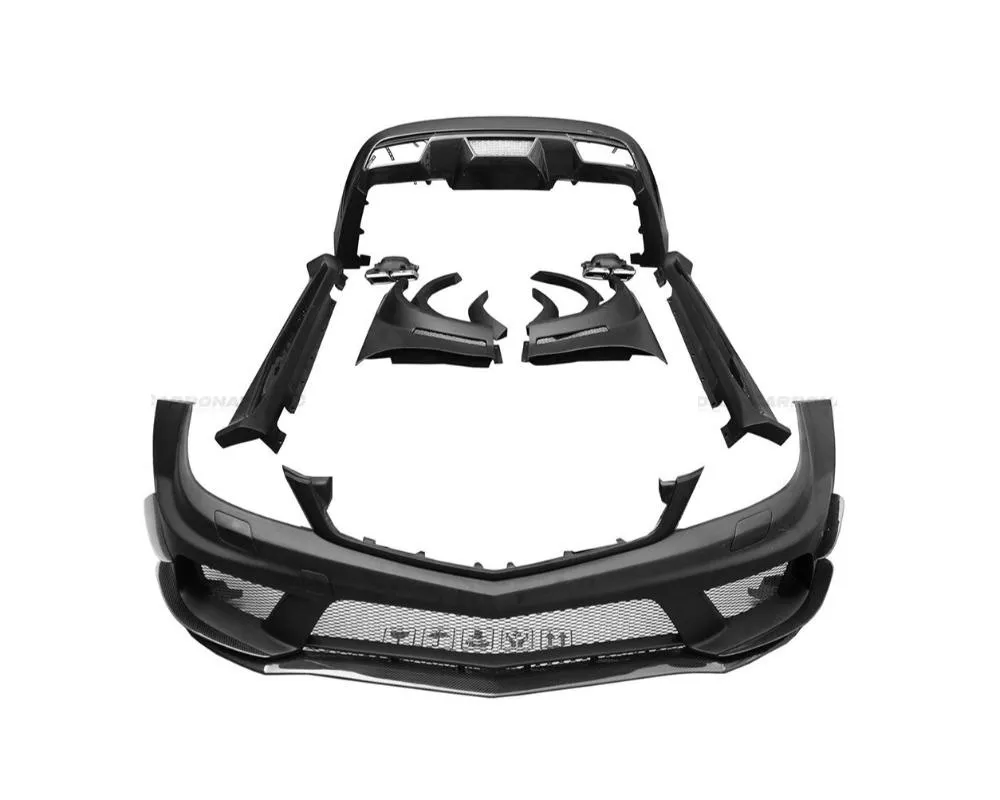 Carbonado FRP BKSS Style Wide Full Body Kit Mercedes-Benz C-Class 2012-2014 - 8493BK 4DR Full Kit