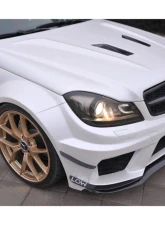 Mercedes-Benz C-Class 2012-2014 Carbonado FRP BKSS Style Wide Full Body Kit 8493BK                                     - 8493BK 4DR Full Kit - Image 2