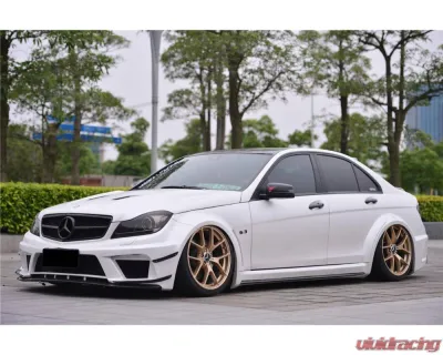 Mercedes-Benz C-Class 2012-2014 Carbonado FRP BKSS Style Wide Full Body Kit 8493BK - 8493BK 4DR Full Kit