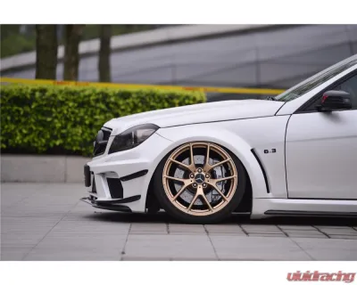 Mercedes-Benz C-Class 2012-2014 Carbonado FRP BKSS Style Wide Full Body Kit 8493BK - 8493BK 4DR Full Kit