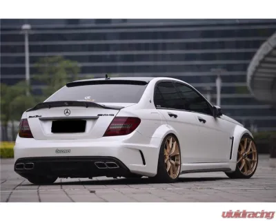 Mercedes-Benz C-Class 2012-2014 Carbonado FRP BKSS Style Wide Full Body Kit 8493BK - 8493BK 4DR Full Kit