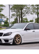 Mercedes-Benz C-Class 2012-2014 Carbonado FRP BKSS Style Wide Full Body Kit 8493BK                                     - 8493BK 4DR Full Kit - Image 10