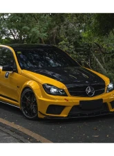 Mercedes-Benz C-Class 2012-2014 W204 C63 AMG Sedan Carbonado BKSS Style Wide Body Kit                                     - 8500BLK Sedan 4DR Full Kit - Image 14