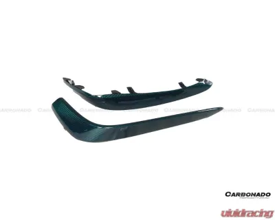 Carbonado CFRP(Green) Front Bumper Canards Mercedes-Benz C-Class 2015-2021 - GRECF8502OEM.CRD