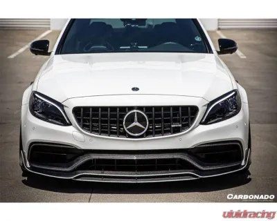Carbonado CFRP(Green) Front Bumper Canards Mercedes-Benz C-Class 2015-2021 - GRECF8502OEM.CRD
