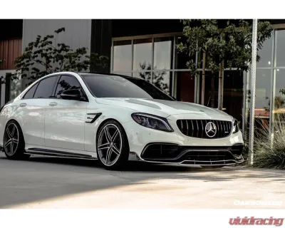 Carbonado CFRP(Green) Front Bumper Canards Mercedes-Benz C-Class 2015-2021 - GRECF8502OEM.CRD
