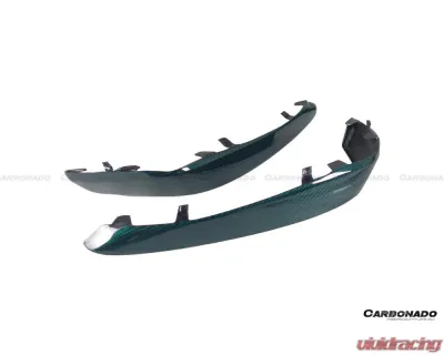 Carbonado CFRP(Green) Front Bumper Canards Mercedes-Benz C-Class 2015-2021 - GRECF8502OEM.CRD