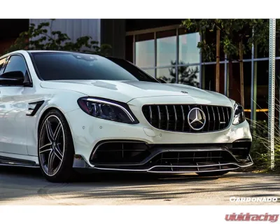 Carbonado CFRP(Green) Front Bumper Canards Mercedes-Benz C-Class 2015-2021 - GRECF8502OEM.CRD