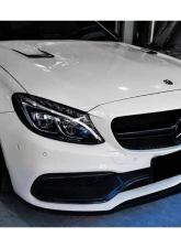 Carbonado CFRP(Green) Front Bumper Canards Mercedes-Benz C-Class 2015-2021                                     - GRECF8502OEM.CRD - Image 10