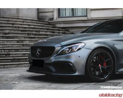 Mercedes-Benz Carbonado CFRP Red Front Bumper Accessory Set 2015-2021 C-Class W205 (4pcs) - REDCF8502OEM.FL SET