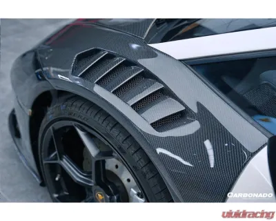 Lamborghini Huracan VRS Style Front Fender 2015-2025 LP610 LP580 Evo Tecnica Carbonado - MTFGCF5556VRS-FD