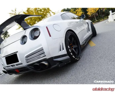 Carbonado FGPCF VA Style Rear Bumper w/ Lip Nissan GTR R35 2008-2016 - FGPCF3505VA14-RB-SET