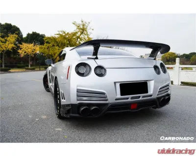 Carbonado FGPCF VA Style Rear Bumper w/ Lip Nissan GTR R35 2008-2016 - FGPCF3505VA14-RB-SET
