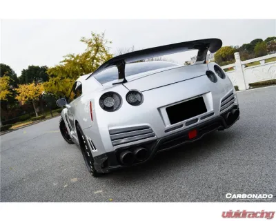 Carbonado FGPCF VA Style Rear Bumper w/ Lip Nissan GTR R35 2008-2016 - FGPCF3505VA14-RB-SET