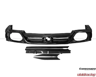 Carbonado FGPCF VA Style Rear Bumper w/ Lip Nissan GTR R35 2008-2016 - FGPCF3505VA14-RB-SET