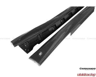 Carbonado Carbon Fiber Side Skirts for Nissan GTR R35 2017-2022, Part No. MTCF8354OE-SS - MTCF8354OE-SS