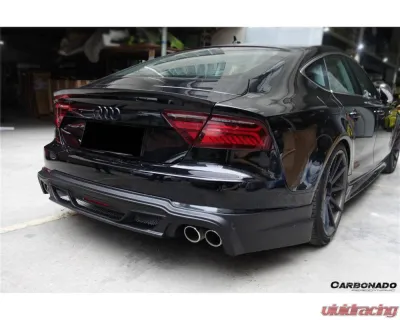 Carbonado Full Body Kit for Audi A7 2012-2014, FRP/PCF/FGPCF, Includes Lip & Skirts - FGPCF8365WD-FL-FLK